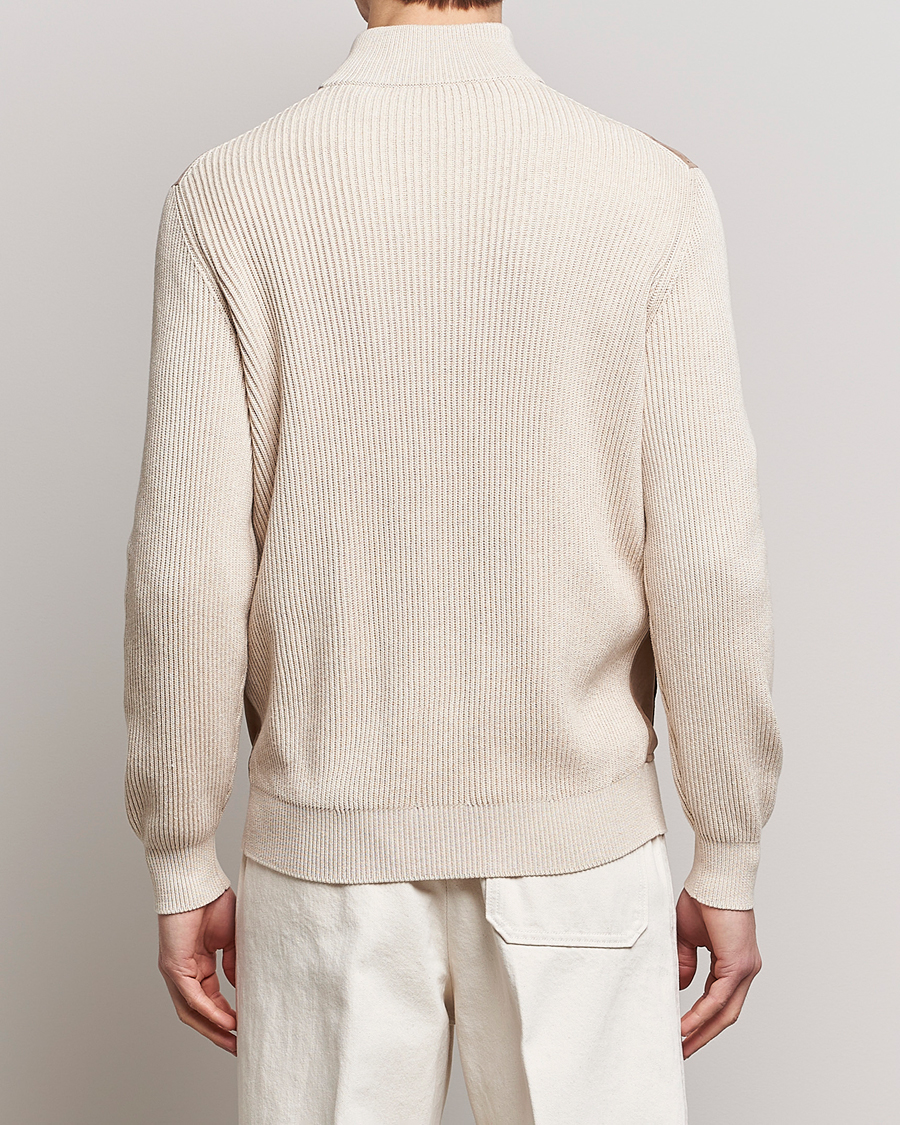 Mies | Takit | Brunello Cucinelli | Suede Knit Bomber Jacket Beige Suede