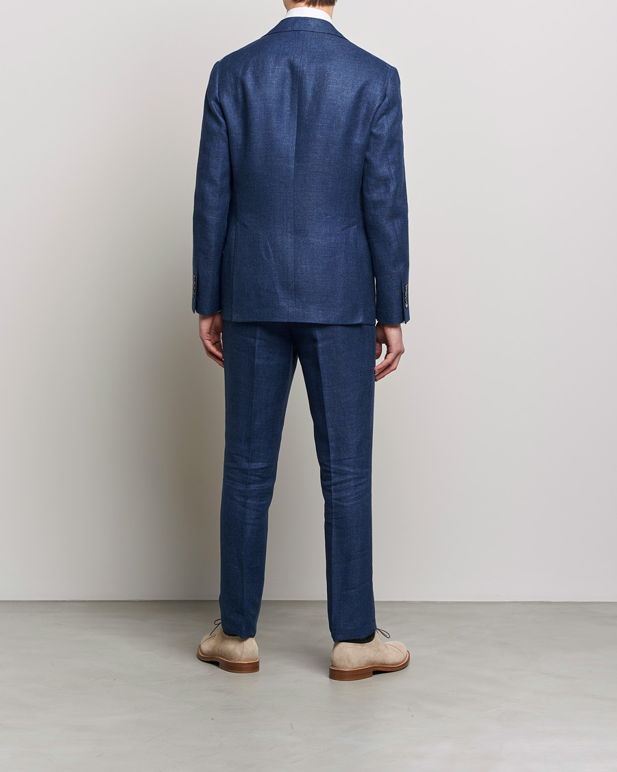 Mies | Puvut | Brunello Cucinelli | Linen/Silk Suit Royal Blue
