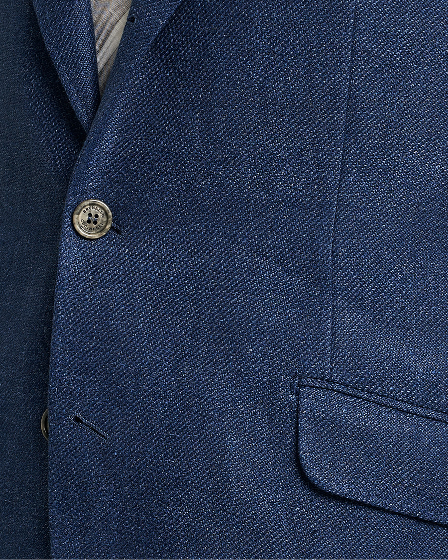 Mies | Puvut | Brunello Cucinelli | Linen/Silk Suit Royal Blue