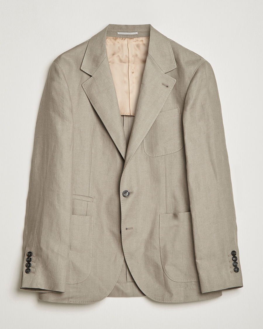 Mies | Pikkutakit | Brunello Cucinelli | Linen Blazer Olive