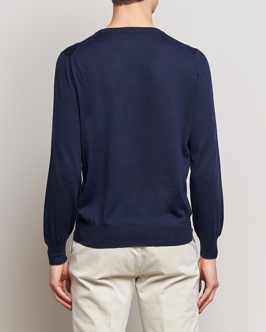 Mies | Puserot | Brunello Cucinelli | Cashmere/Wool Crew Neck Sweater Navy