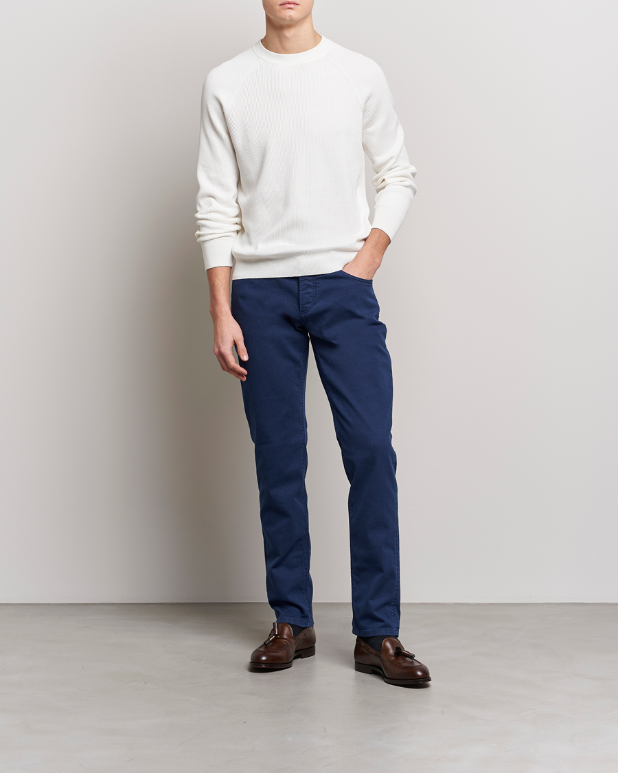 Mies | Puserot | Brunello Cucinelli | Rib Stitch Crew Neck Sweater Panama