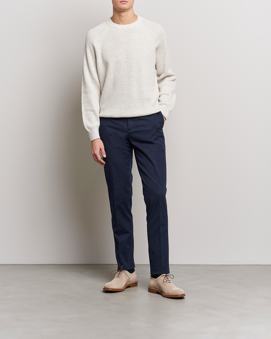 Mies | Puserot | Brunello Cucinelli | Chine Rib Sweater Light Beige