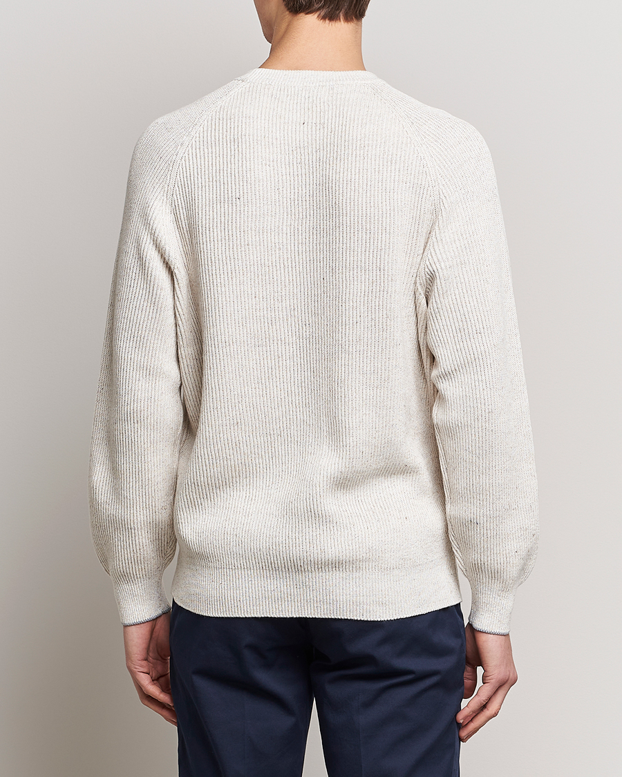 Mies | Puserot | Brunello Cucinelli | Chine Rib Sweater Light Beige