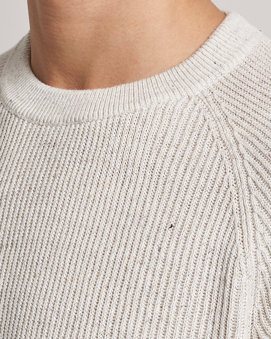 Mies | Puserot | Brunello Cucinelli | Chine Rib Sweater Light Beige