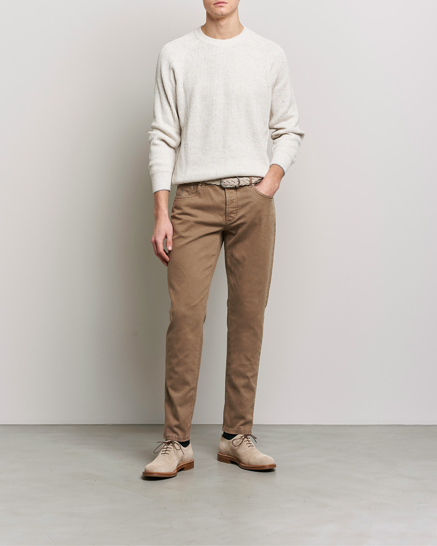 Mies | Housut | Brunello Cucinelli | Slim Fit 5-Pocket Pants Beige