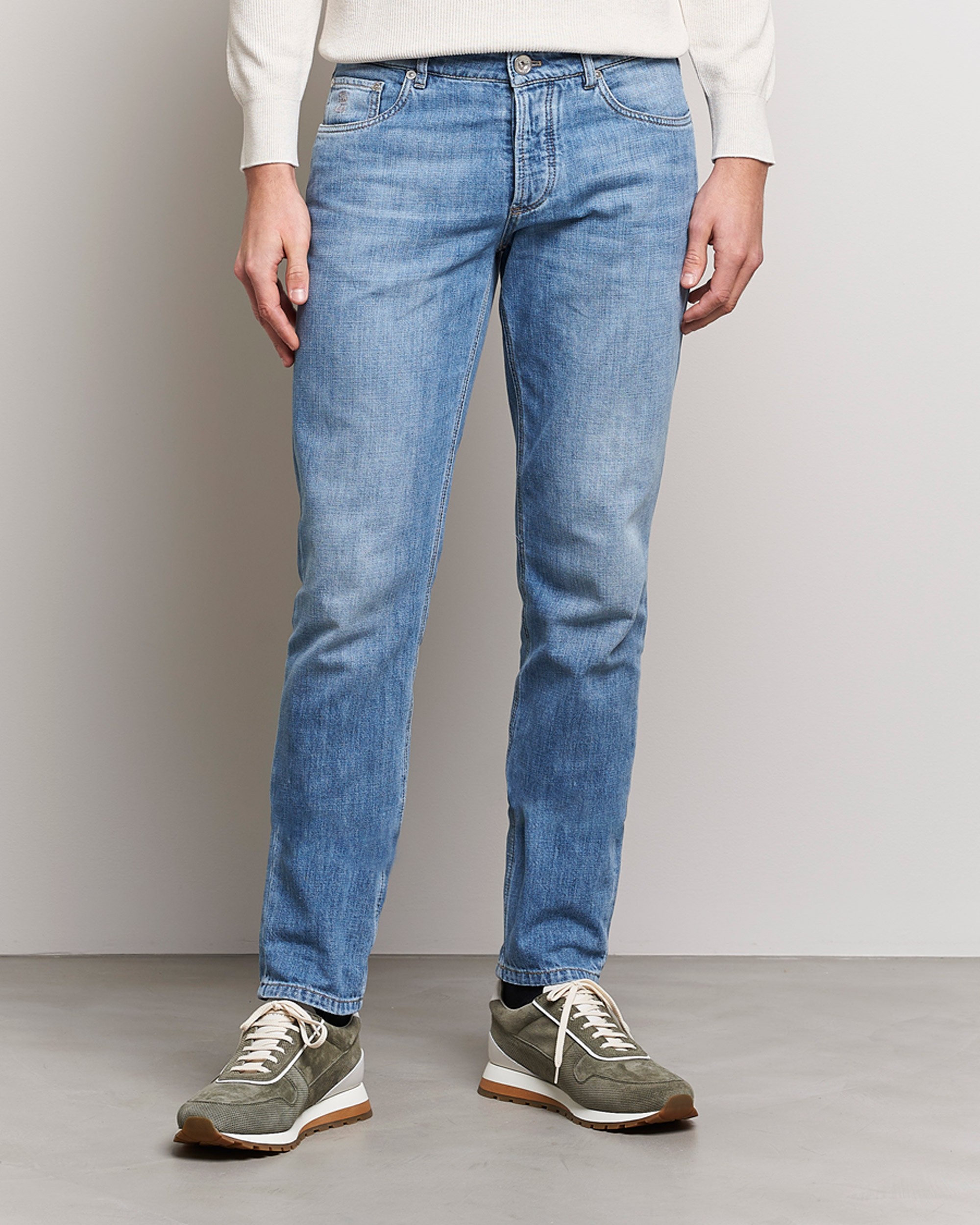 Mies |  | Brunello Cucinelli | Slim Fit Jeans Medium Wash