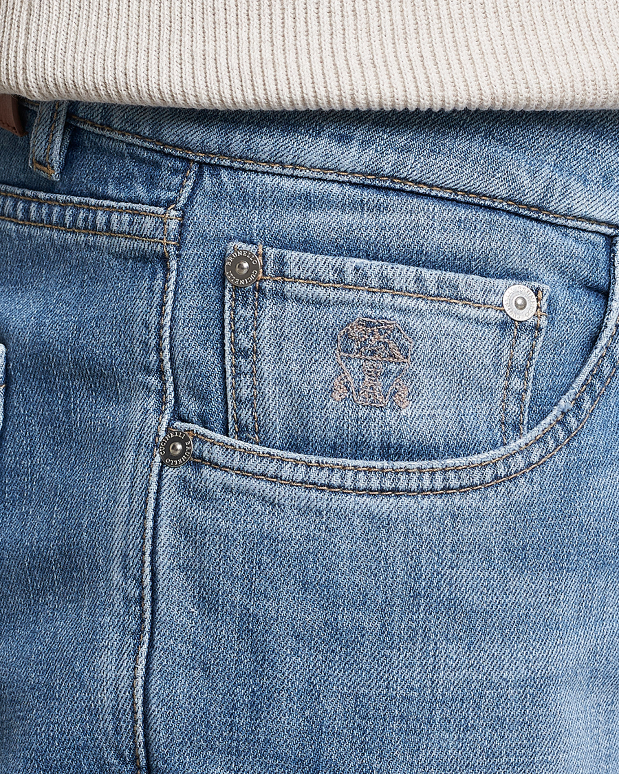 Mies | Farkut | Brunello Cucinelli | Slim Fit Jeans Medium Wash