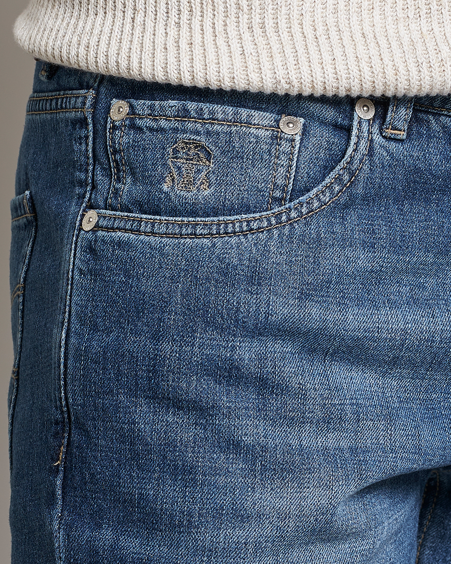 Mies | Farkut | Brunello Cucinelli | Slim Fit Jeans Dark Wash