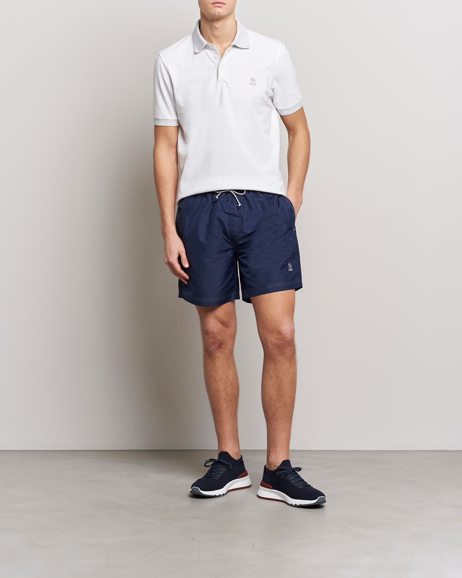 Mies | Uimahousut | Brunello Cucinelli | Nylon Swim Trunks Navy