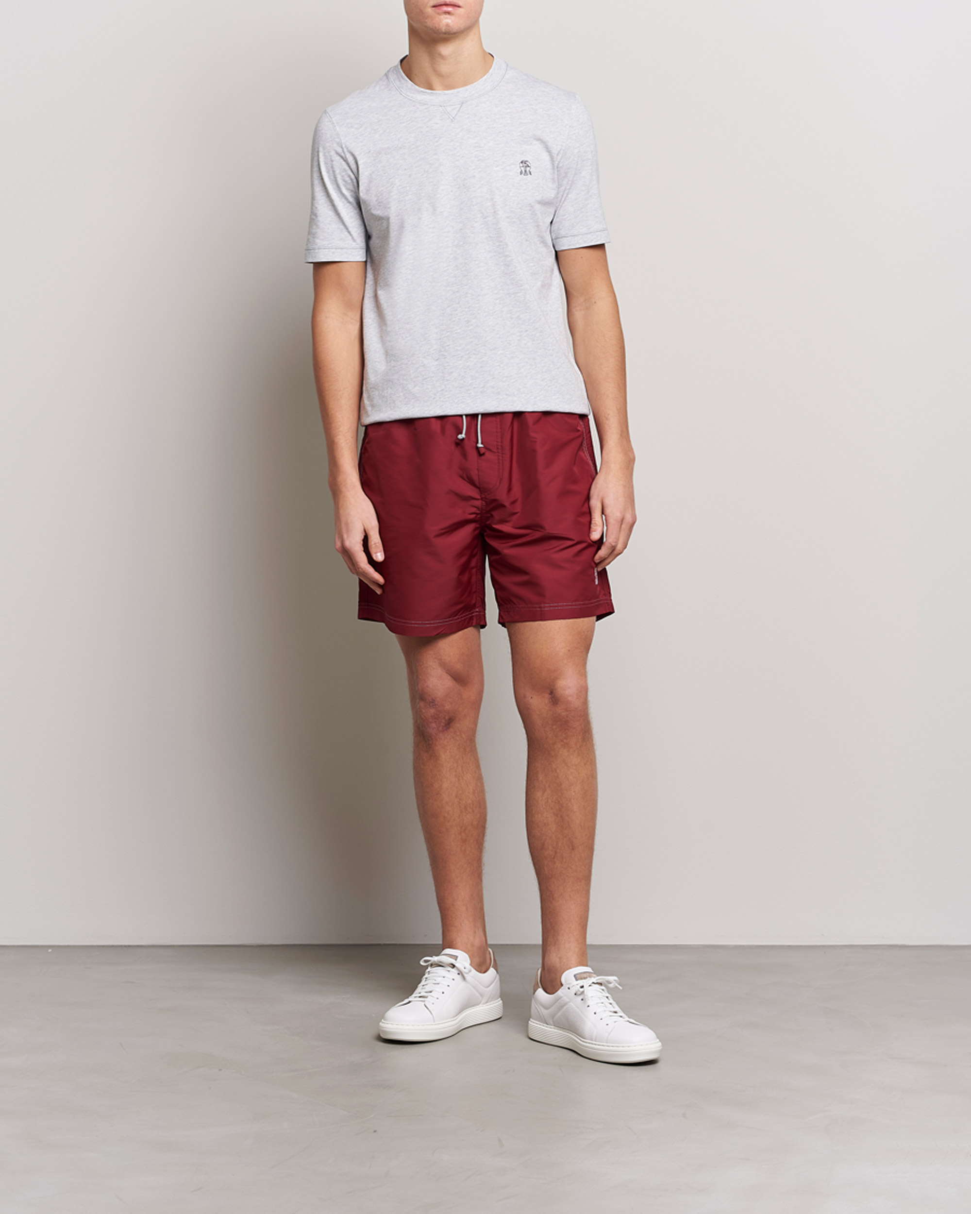 Mies | Uimahousut | Brunello Cucinelli | Nylon Swim Trunks Burgundy