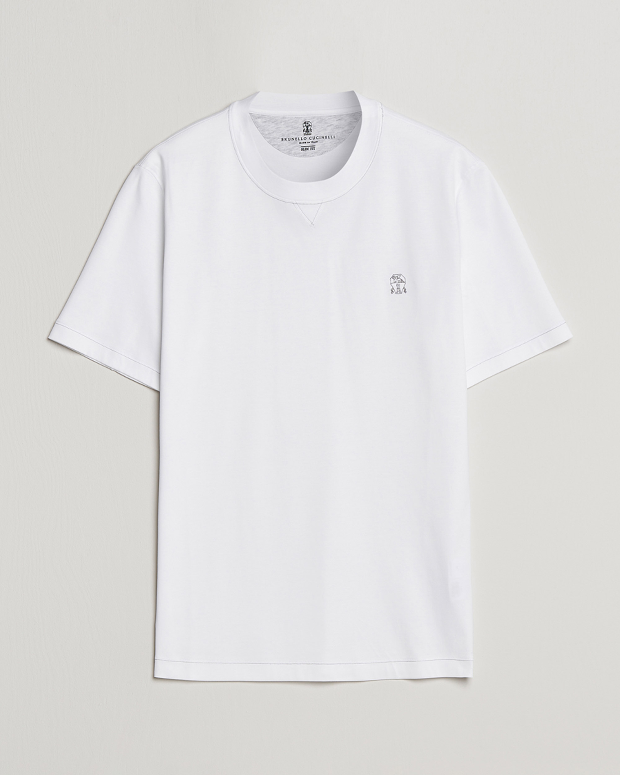 Mies | T-paidat | Brunello Cucinelli | Short Sleeve Logo T-shirt White