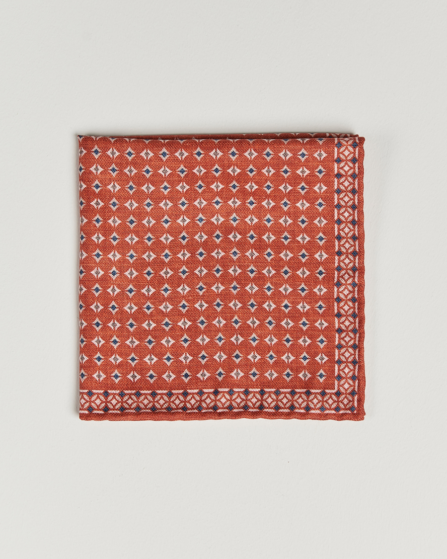 Mies | Brunello Cucinelli Silk Pocket Square Orange | Brunello Cucinelli | Silk Pocket Square Orange