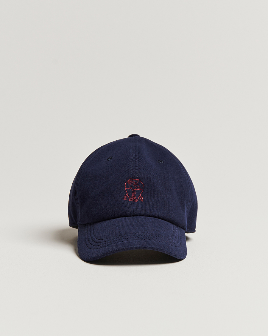 Mies | Brunello Cucinelli Peach Baseball Cap Navy | Brunello Cucinelli | Peach Baseball Cap Navy
