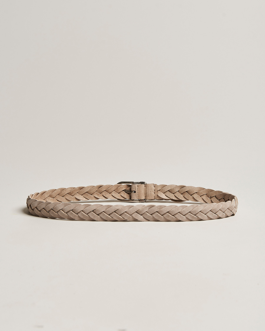 Mies | Brunello Cucinelli Braided Suede Belt Desert Suede | Brunello Cucinelli | Braided Suede Belt Desert Suede