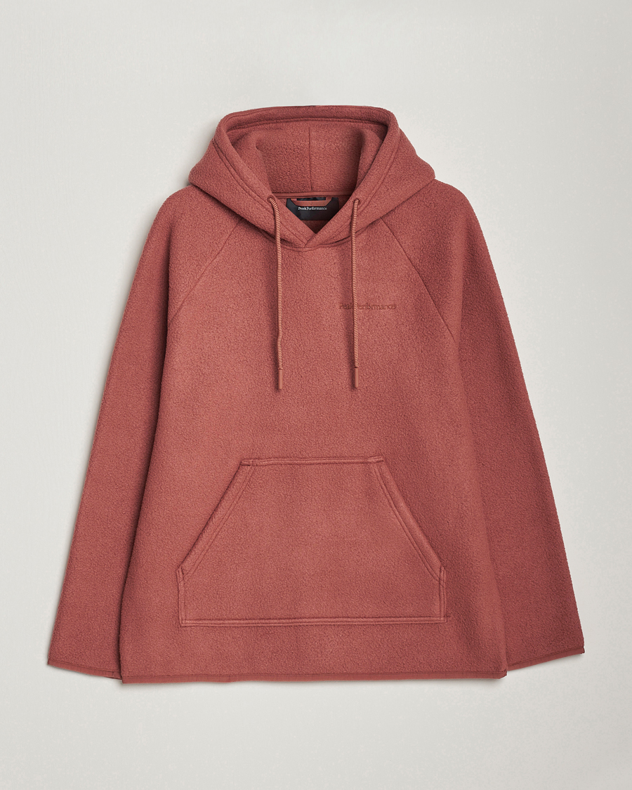 Mies | Puserot | Peak Performance | Fleece Hood Classic Clay