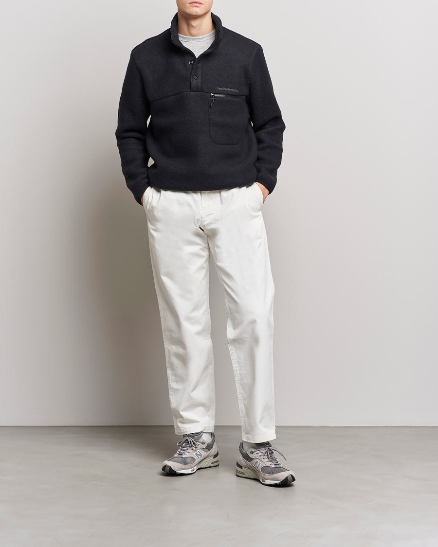 Mies | Puserot | Peak Performance | Fleece Snap Sweater Black