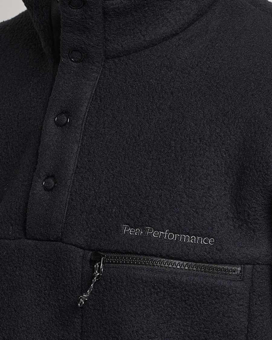 Mies | Puserot | Peak Performance | Fleece Snap Sweater Black