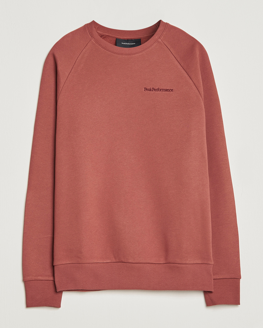 Mies | Puserot | Peak Performance | Original Small Logo Crew Neck Sweatshirt Classic Clay