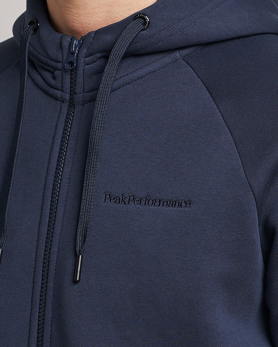 Mies | Puserot | Peak Performance | Original Logo Full Zip Hoodie Blue Shadow