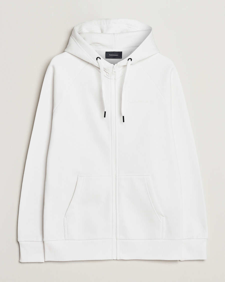 Mies | Puserot | Peak Performance | Original Small Logo Full Zip Off White