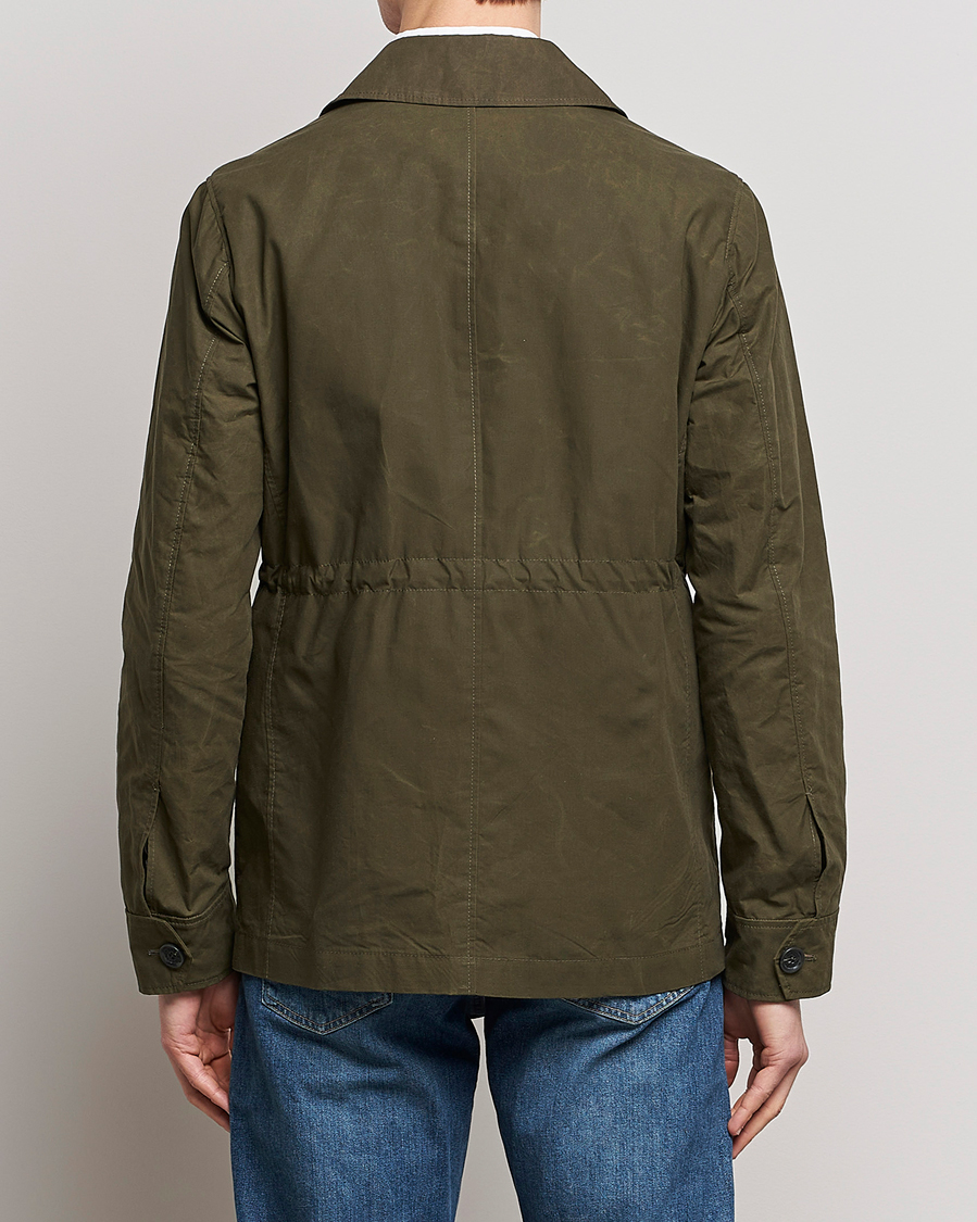 Mies | Takit | Oscar Jacobson | Balder Waxed Field Jacket Dark Green
