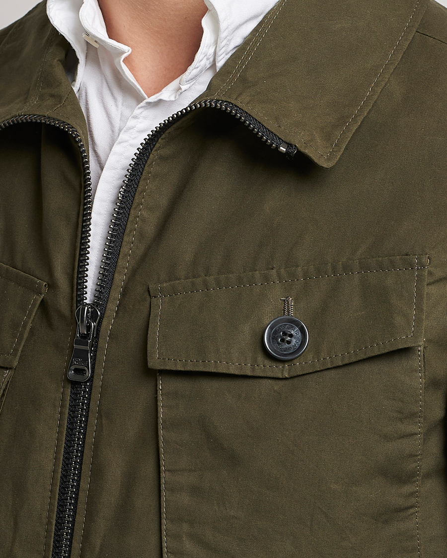 Mies | Takit | Oscar Jacobson | Balder Waxed Field Jacket Dark Green