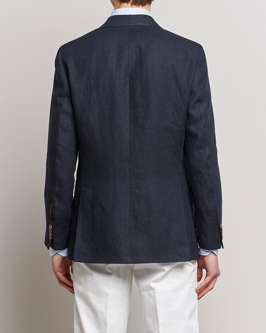 Mies | Pikkutakit | Oscar Jacobson | Farris Double Breasted Linen Blazer Navy