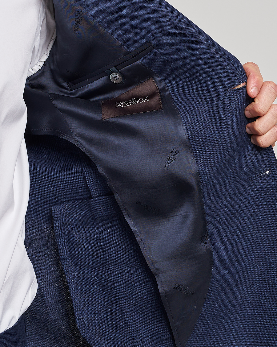 Mies | Pikkutakit | Oscar Jacobson | Ferry Soft Linen Blazer Navy
