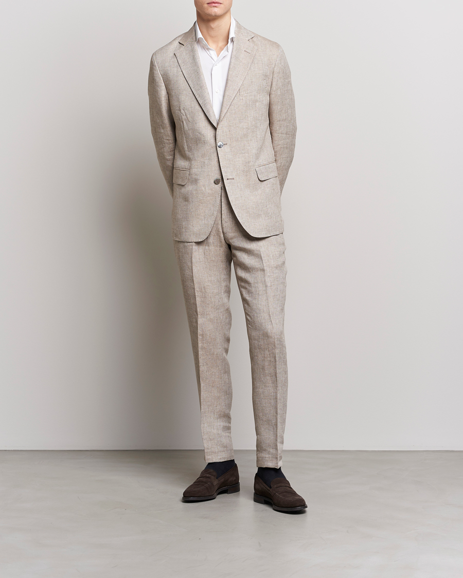 Mies | Pikkutakit | Oscar Jacobson | Ferry Soft Linen Blazer Beige