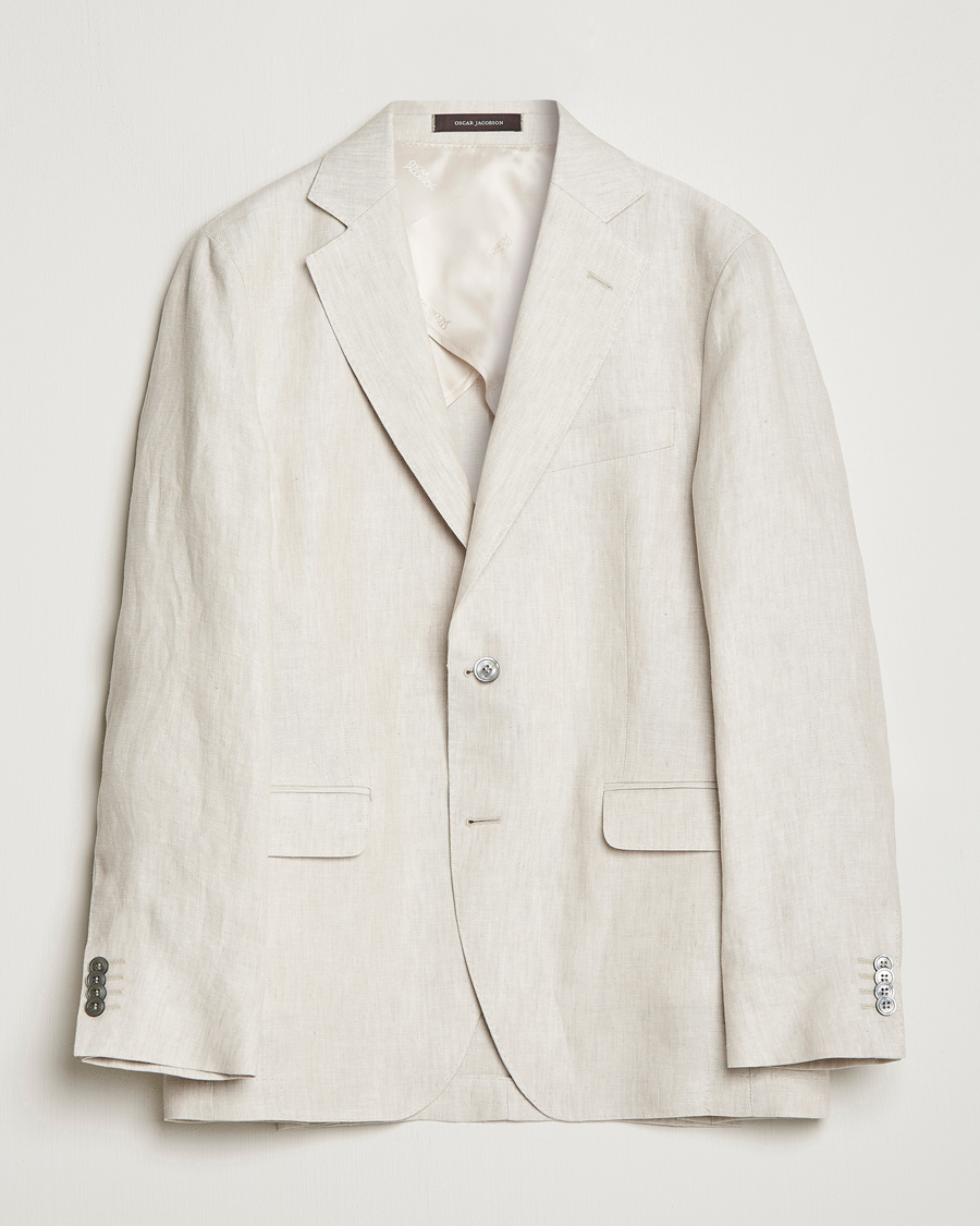 Mies | Pikkutakit | Oscar Jacobson | Ferry Soft Linen Blazer Off White