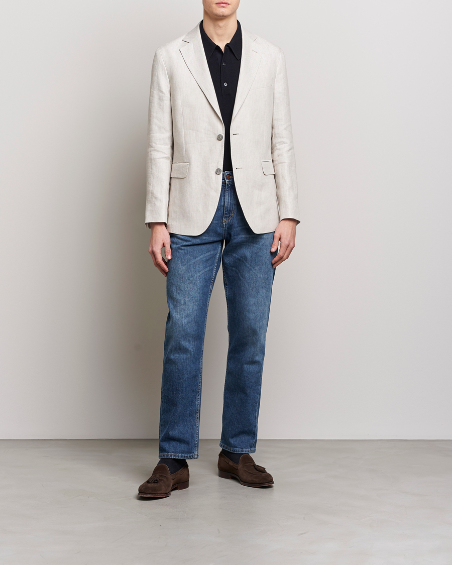 Mies | Pikkutakit | Oscar Jacobson | Ferry Soft Linen Blazer Off White