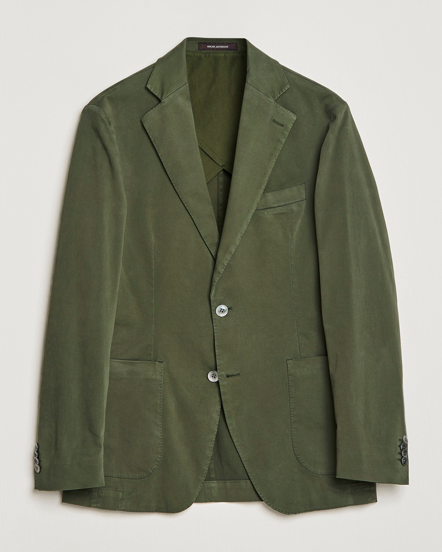 Mies | Pikkutakit | Oscar Jacobson | Egel Cotton Blazer Green