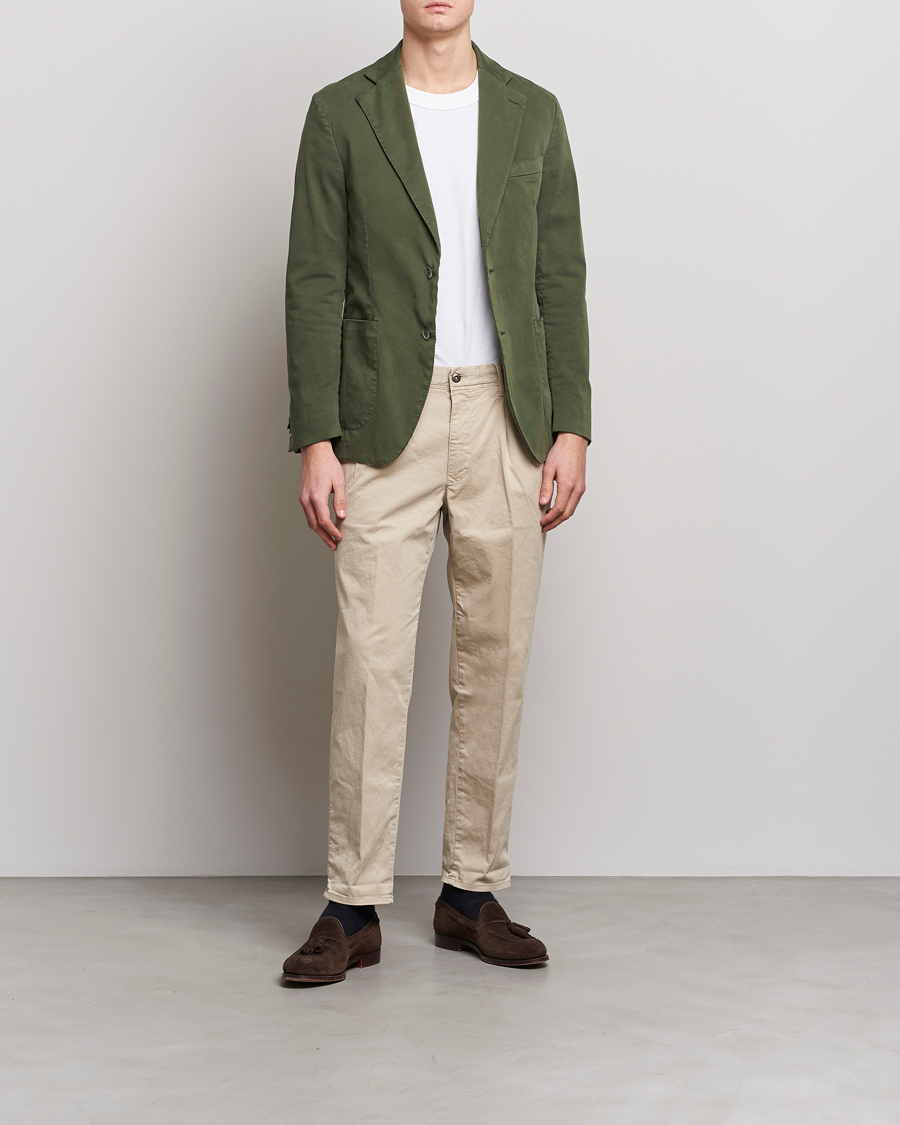Mies | Pikkutakit | Oscar Jacobson | Egel Cotton Blazer Green