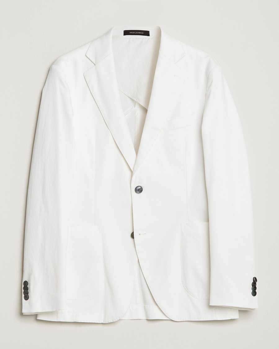 Mies | Pikkutakit | Oscar Jacobson | Egel Cotton Blazer White
