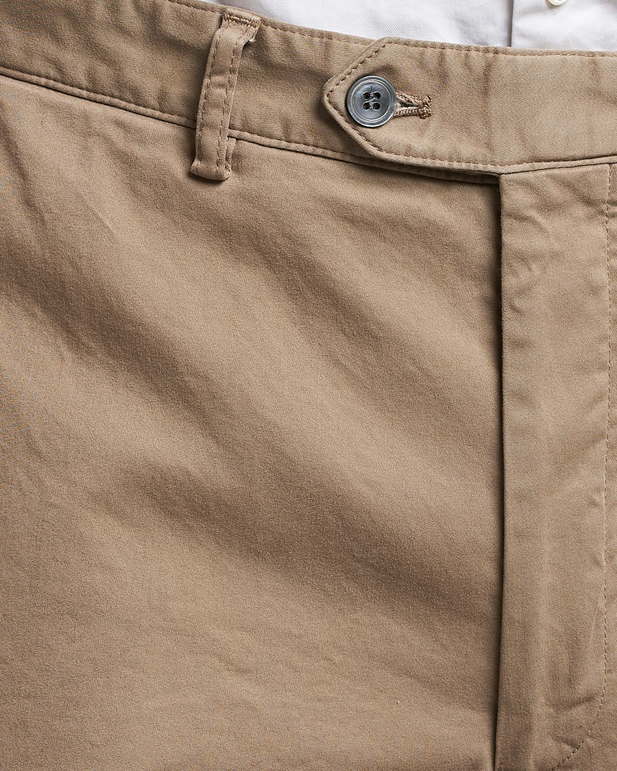 Mies | Housut | Oscar Jacobson | Tanker Pleat Cotton Trousers Beige