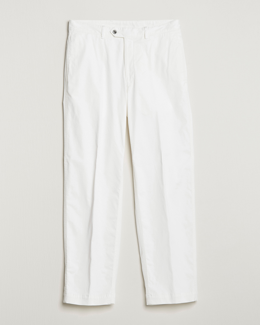 Mies | Housut | Oscar Jacobson | Tanker Pleat Cotton Trousers Off White