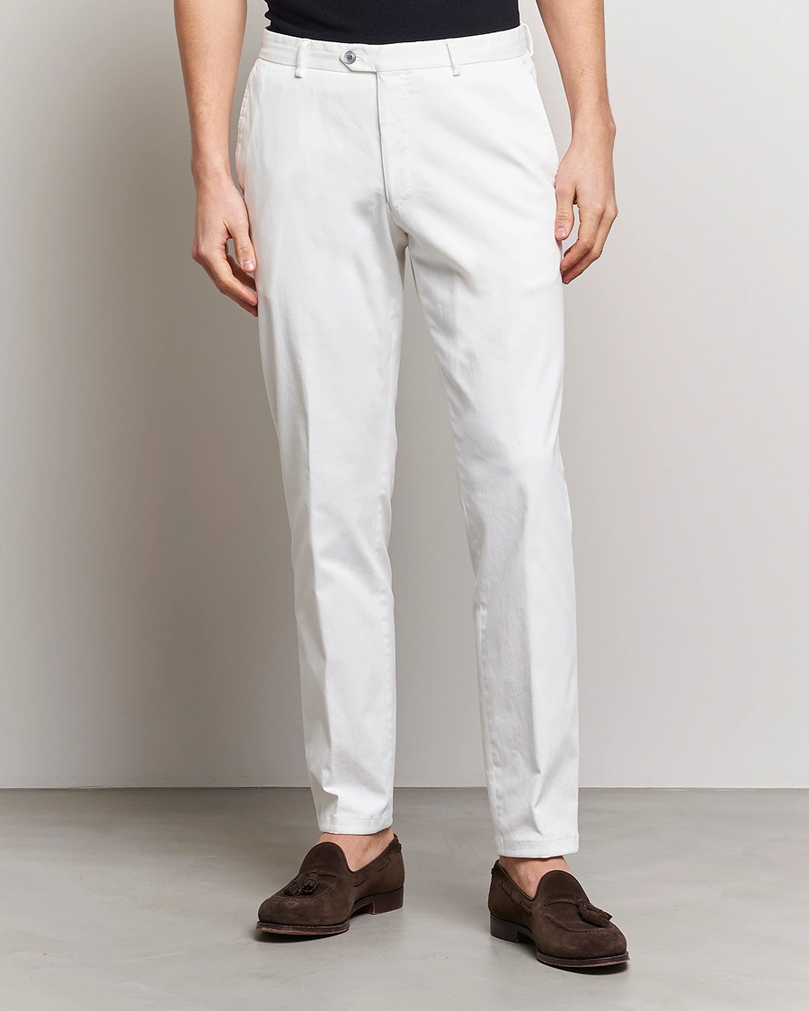 Mies | Oscar Jacobson | Oscar Jacobson | Denz Cotton Trousers White