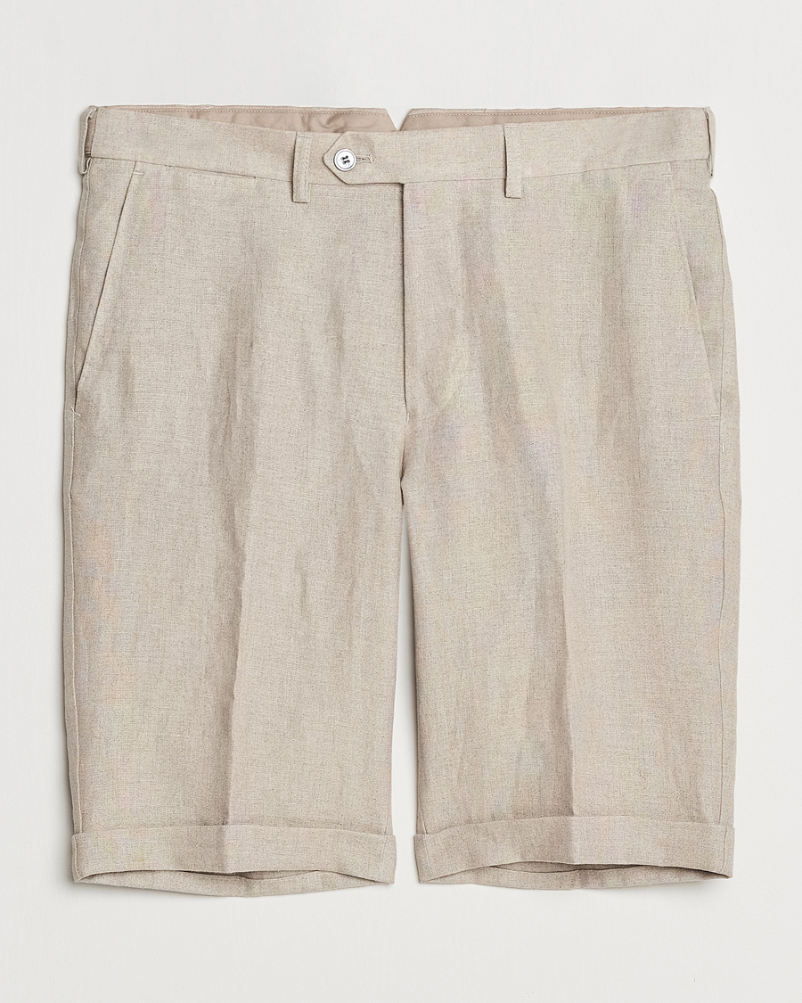 Mies | Shortsit | Oscar Jacobson | Declan Linen Shorts Beige