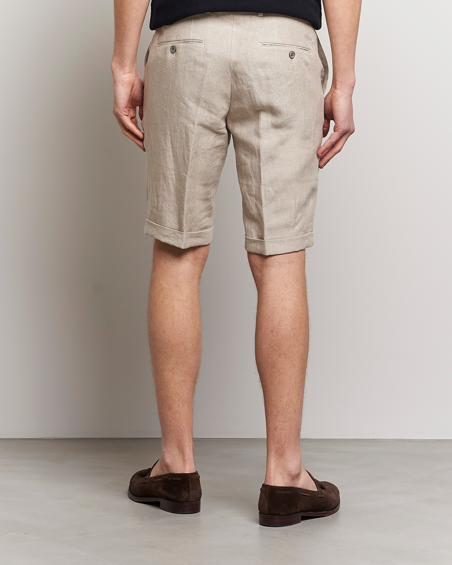 Mies | Shortsit | Oscar Jacobson | Declan Linen Shorts Beige