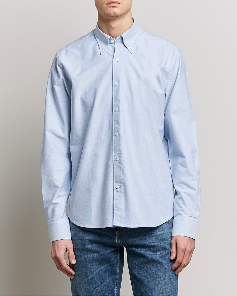 Mies | Kauluspaidat | Oscar Jacobson | Regular Fit Button Down Oxford Shirt Light Blue