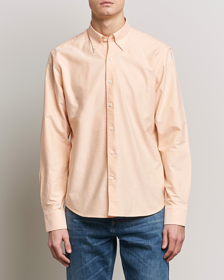 Mies | Kauluspaidat | Oscar Jacobson | Regular Fit Button Down Oxford Shirt Orange