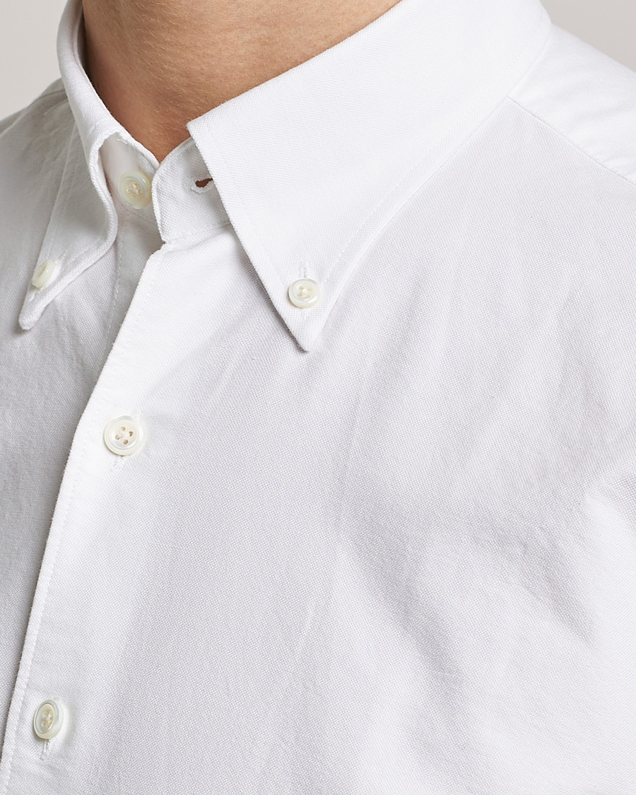 Mies | Kauluspaidat | Oscar Jacobson | Regular Fit Button Down Oxford Shirt White