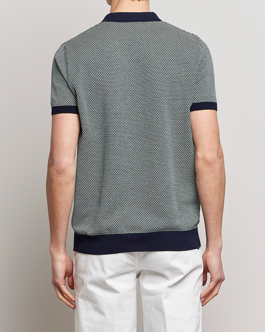 Mies | Pikeet | Oscar Jacobson | Dalius Cotton Woven Structure Cotton Polo Green