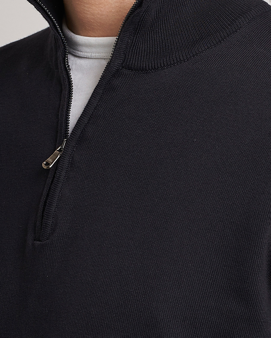 Mies | Puserot | Oscar Jacobson | Pat Cotton Half Zip Navy