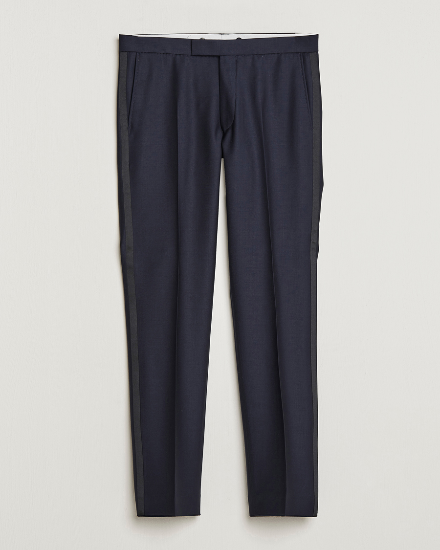 Mies | Housut | Oscar Jacobson | Denz Tuxedo Trousers Navy