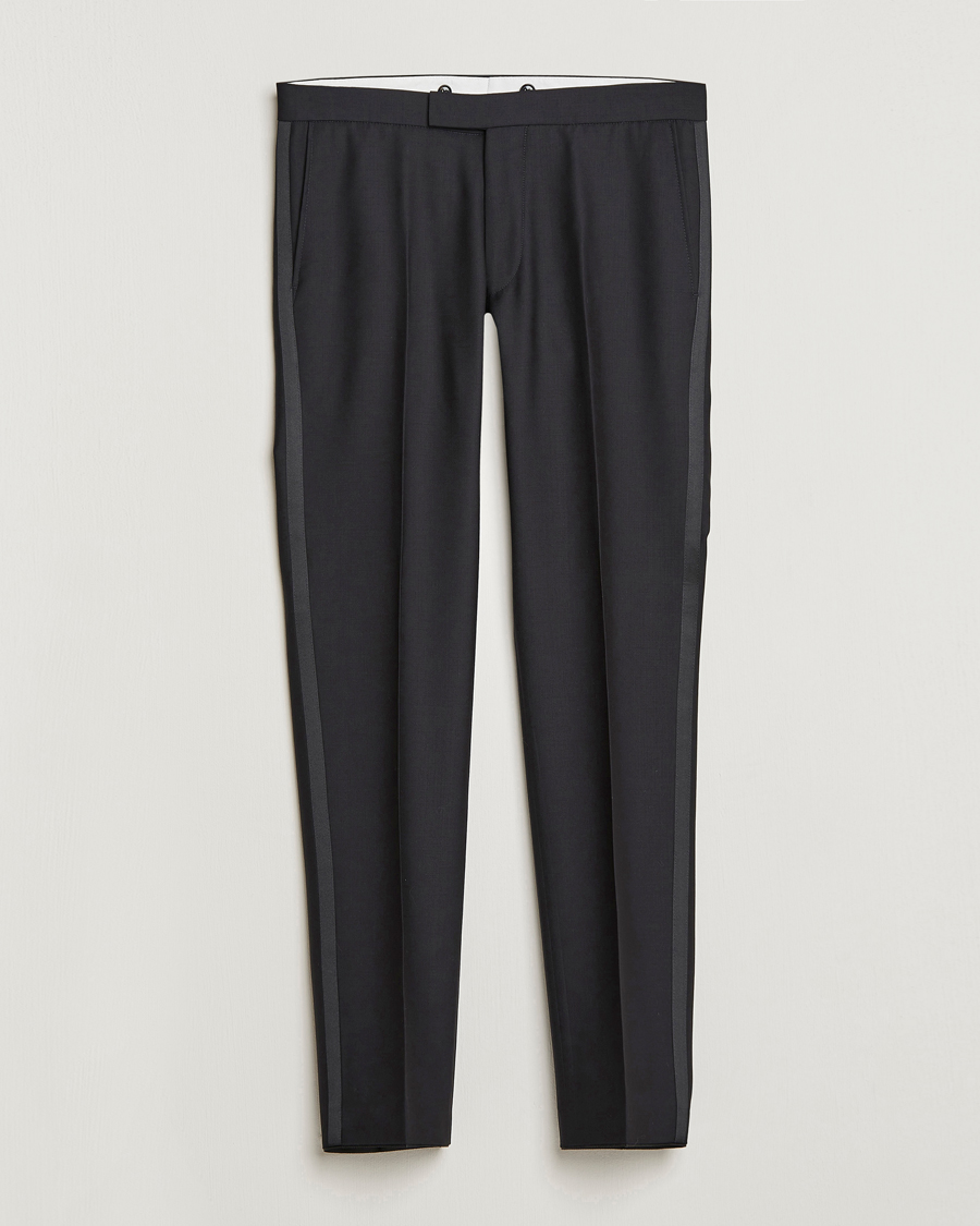 Mies | Housut | Oscar Jacobson | Denz Tuxedo Trousers Black