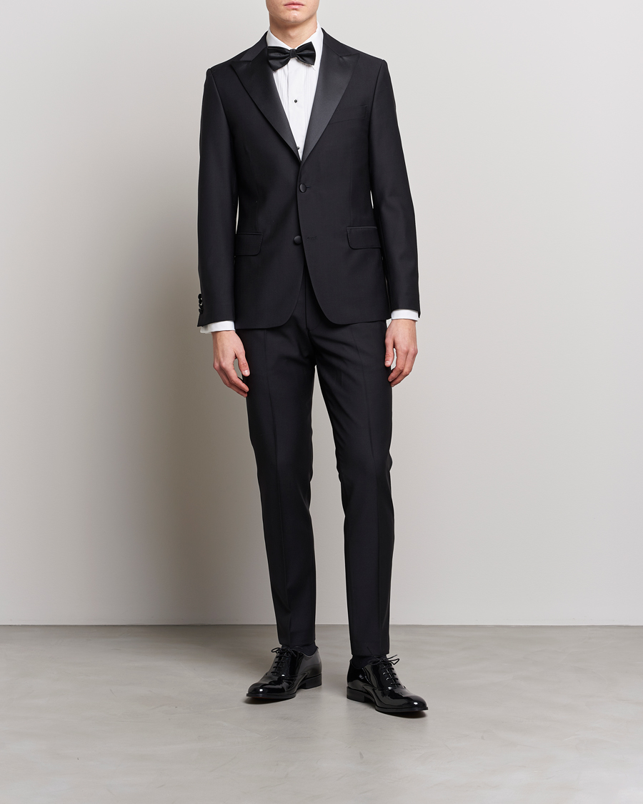 Mies | Housut | Oscar Jacobson | Denz Tuxedo Trousers Black