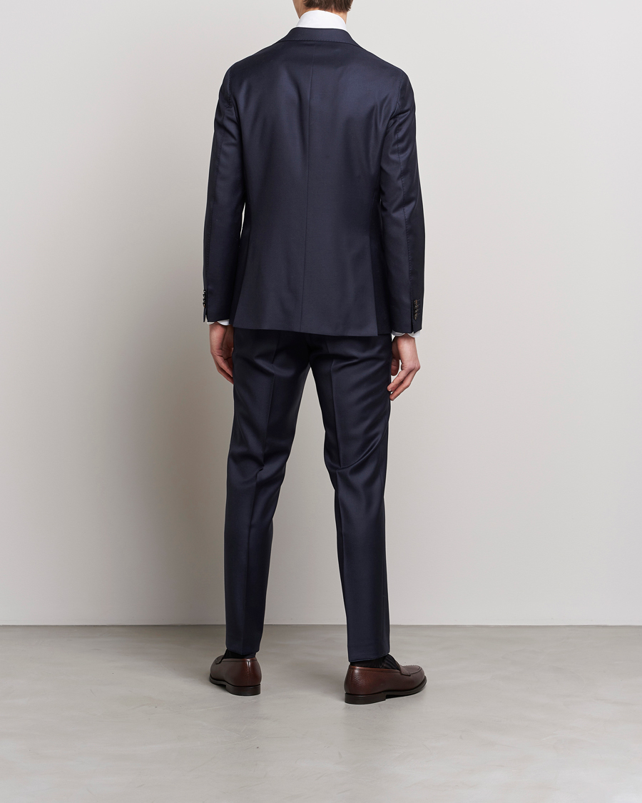 Mies | Puvut | Oscar Jacobson | Ego Loro Piana Zelander Merino Wool Suit Navy