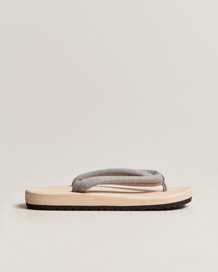 Mies |  | Beams Japan | Wooden Geta Sandals Light Grey